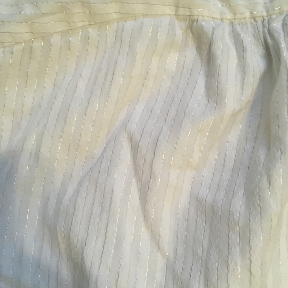 Madewell Metallic Stripe Ruffle Dress Size S - Picture 3 of 6